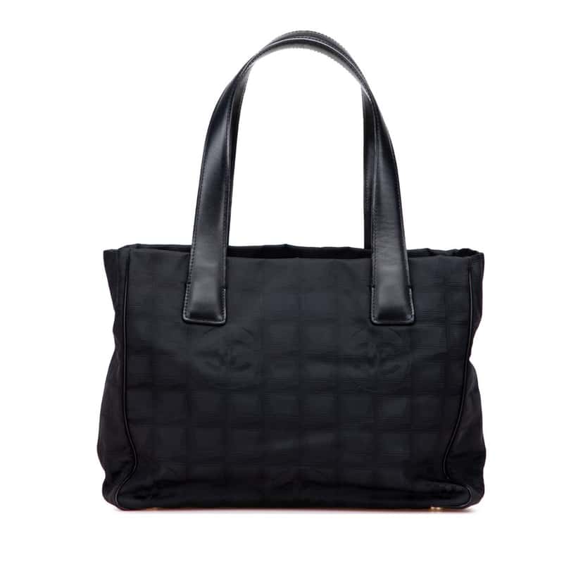 Chanel Nylon New Travel Line Tote Black Good condition - Front View
