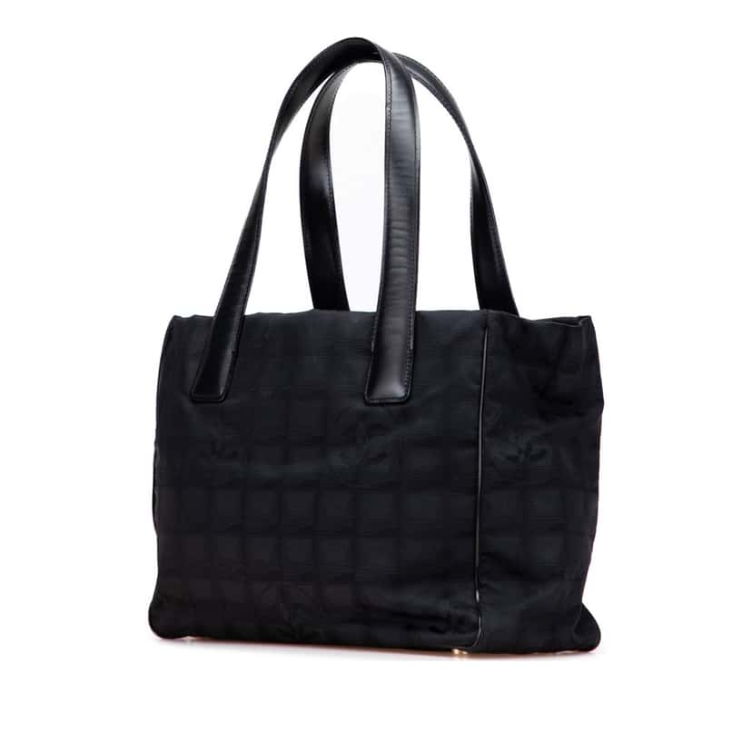 Chanel Nylon New Travel Line Tote Black Good condition - Back View