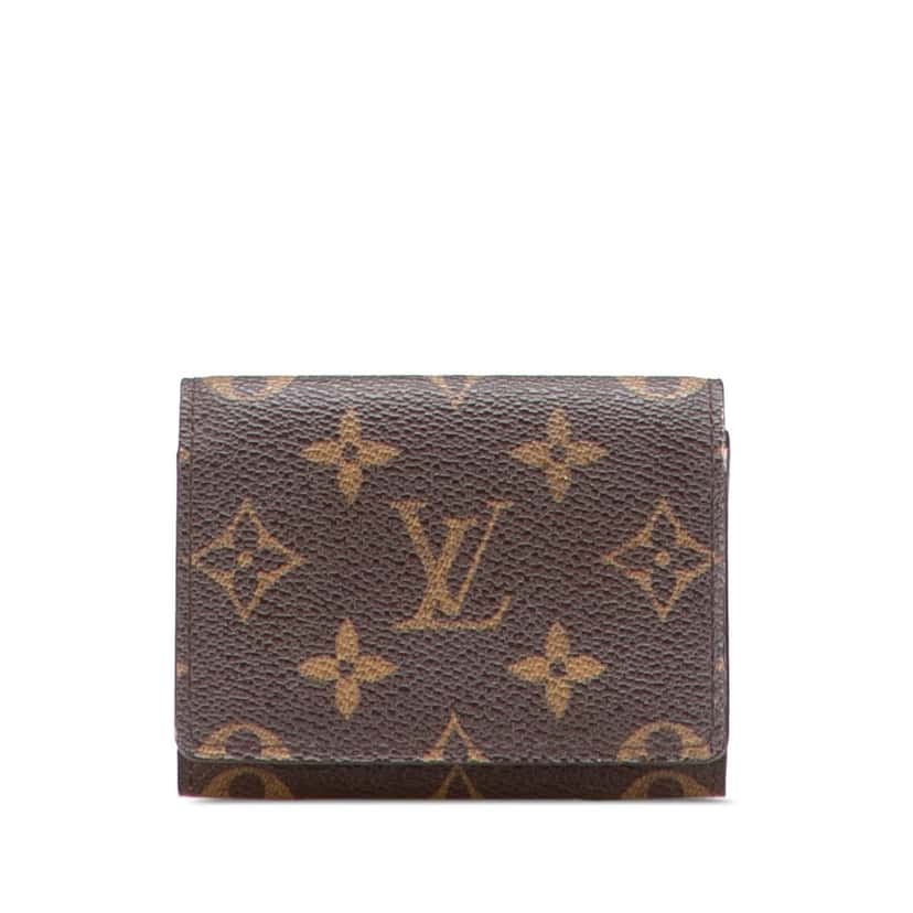 Louis Vuitton Monogram Enveloppe Carte De Visite Brown Canvas Good condition - Front View