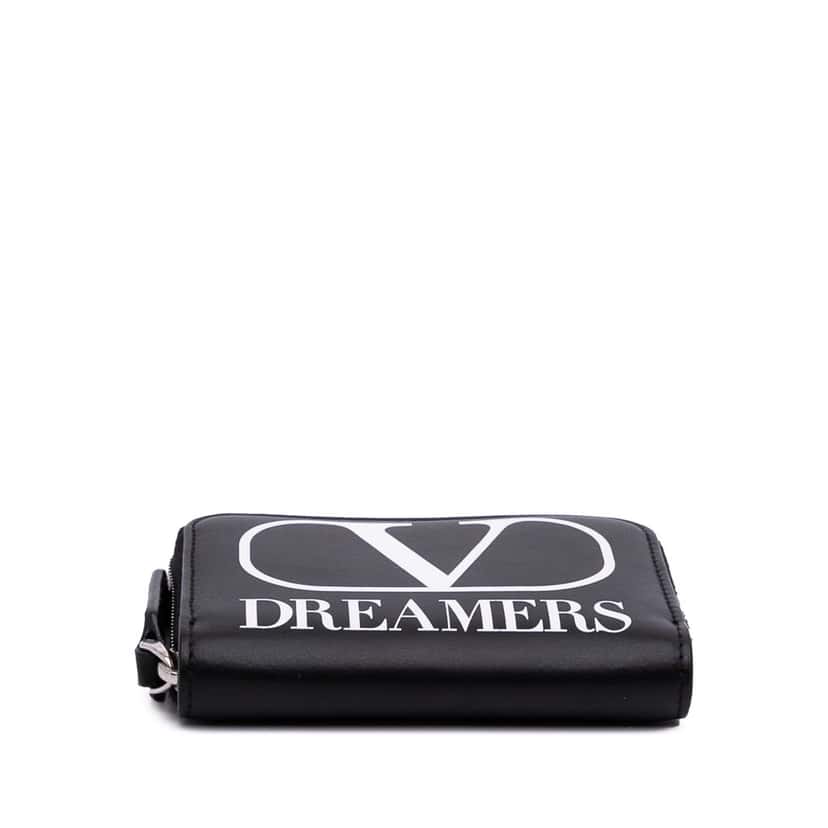 Valentino Leather VLogo Dreamers Neck Wallet Black Leather Good condition - Inside View