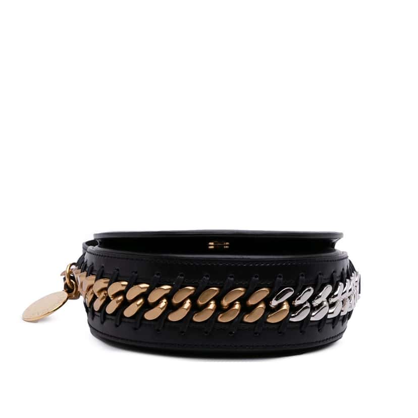 Stella Mccartney Small Faux Leather Frayme Flap Crossbody Black Polyester Good condition - Inside View