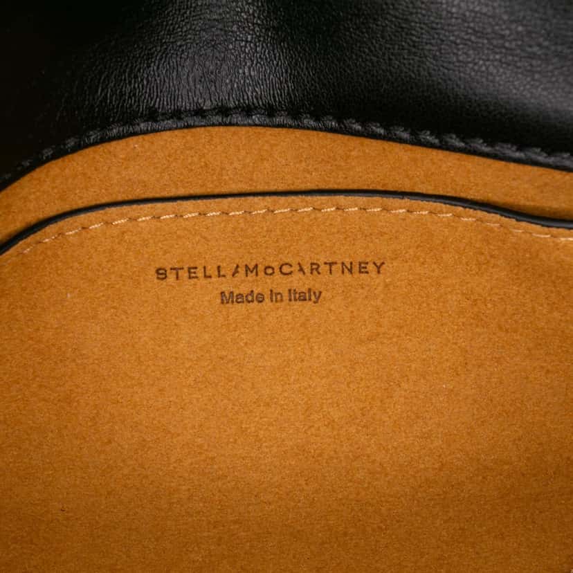 Stella Mccartney Small Faux Leather Frayme Flap Crossbody Black Polyester Good condition - Box View