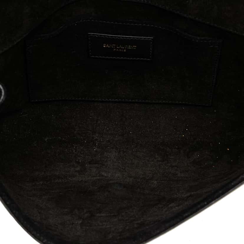 Saint Laurent Leather Ligne Y Clutch Black Leather Good condition - Model View