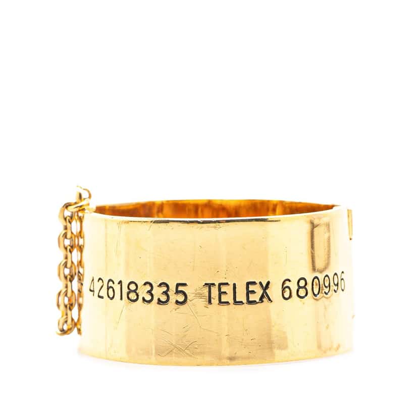 Chanel Gold Plated Rue Cambon Telephone Cuff Gold Metal Fair condition - Inside View