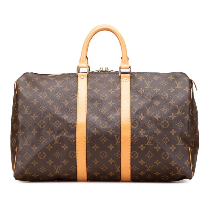 Louis Vuitton Monogram Keepall 45 Brown Canvas Good condition - Front View