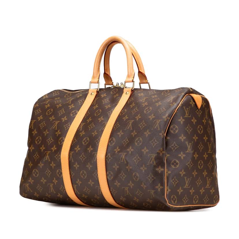 Louis Vuitton Monogram Keepall 45 Brown Canvas Good condition - Back View