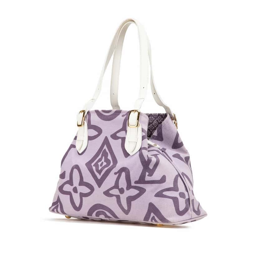 Louis Vuitton Monogram Tahitienne Cabas PM Purple Canvas Good condition - Back View
