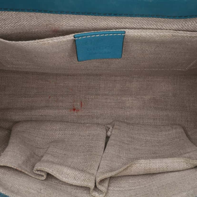 Gucci Medium Microguccissima Emily Shoulder Bag Blue Leather Good condition - Model View