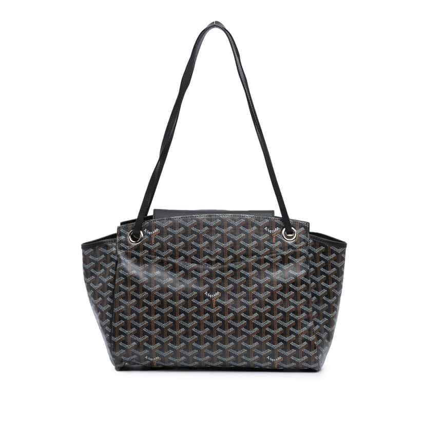 Goyard Goyardine Rouette PM Black Canvas Good condition - Front View