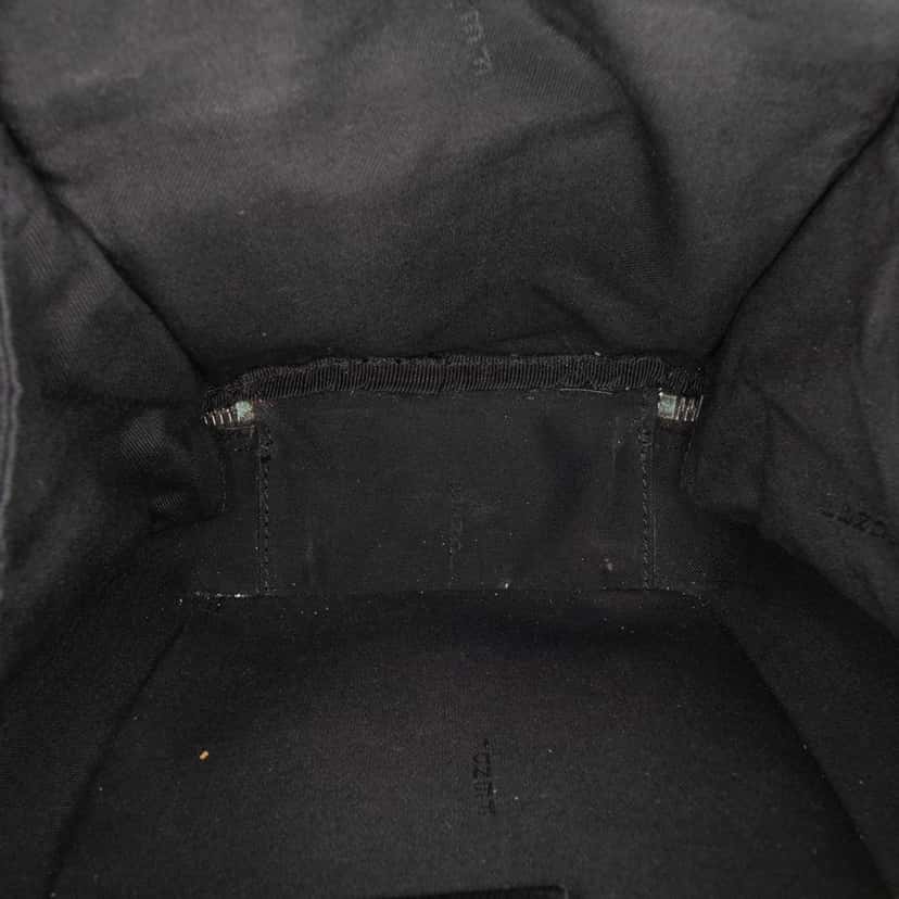 Fendi Mini Zucchino Recycled Jacquard Trolley Satchel Black Canvas Good condition - Model View