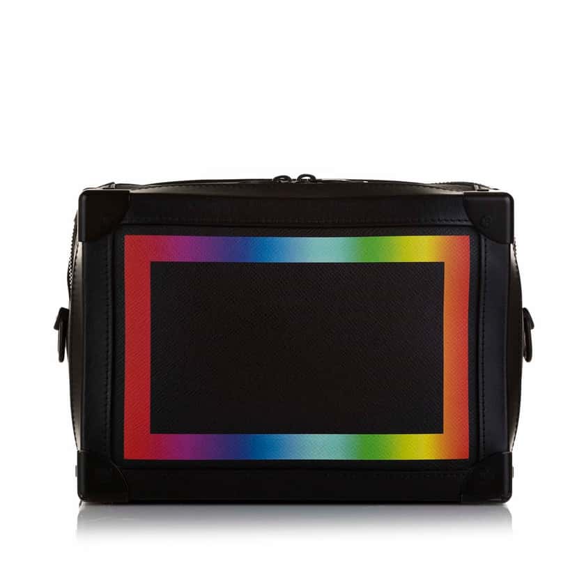 Louis Vuitton Taiga Rainbow Soft Trunk Black Leather Good condition - Inside View