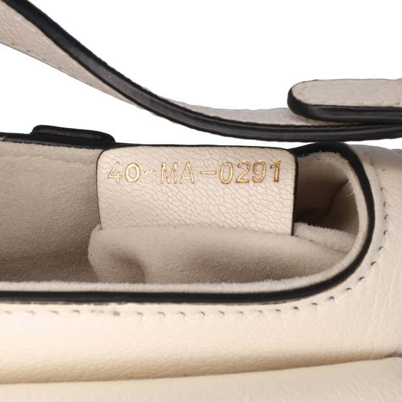 Dior Micro Goatskin Saddle White Leather Good condition - Box View