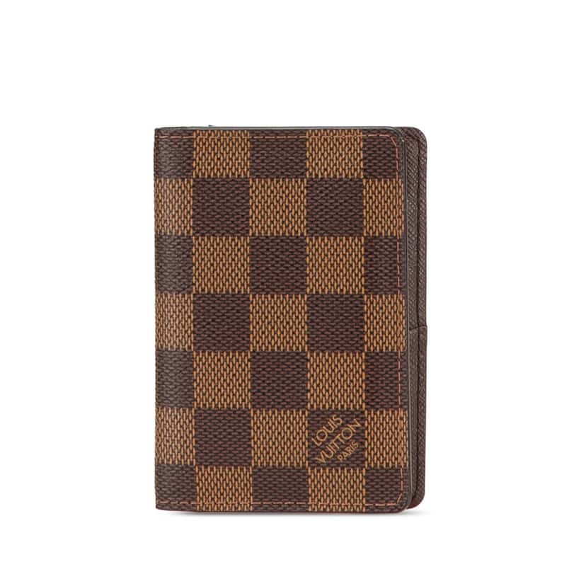 Louis Vuitton Damier Ebene Pocket Organizer Brown Canvas Good condition - Front View
