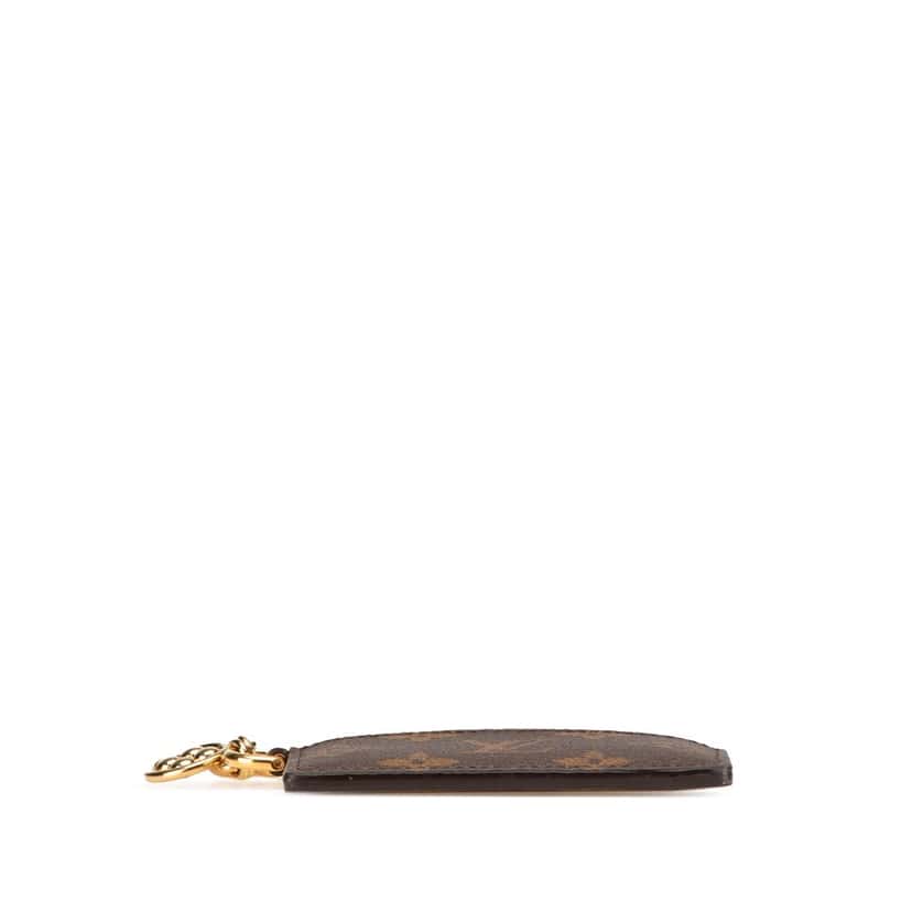 Louis Vuitton Monogram LV Charm Card Holder Brown Canvas Good condition - Inside View