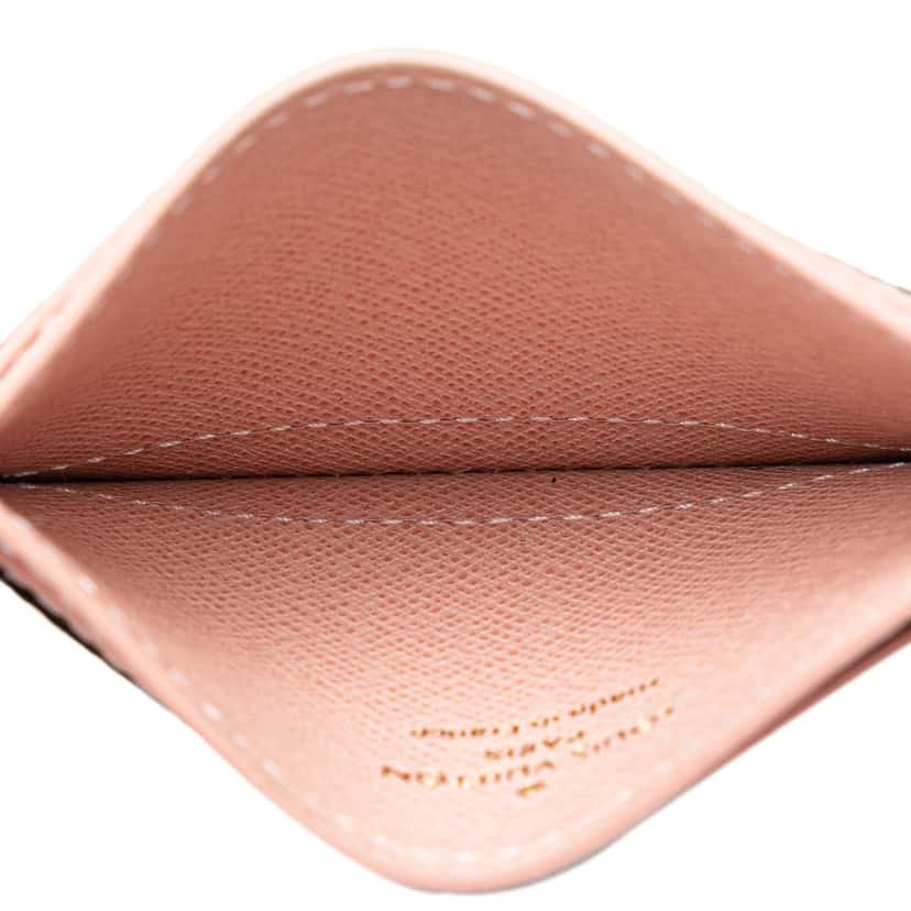 Louis Vuitton Monogram LV Charm Card Holder Brown Canvas Good condition - Model View