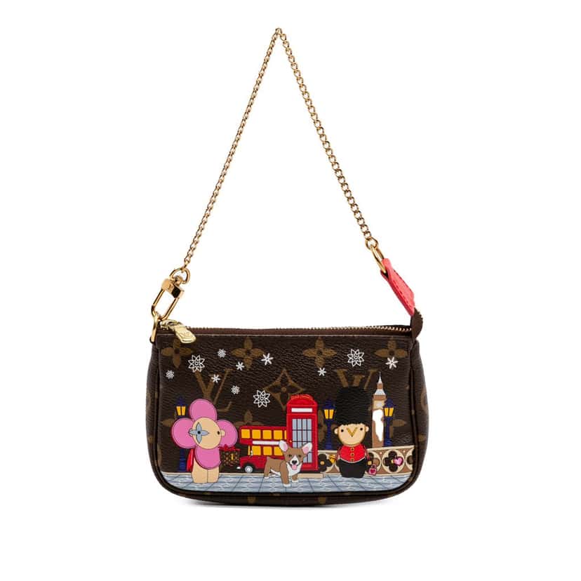 Louis Vuitton Monogram Vivienne in London Mini Pochette Accessoires Brown Canvas Good condition - Front View