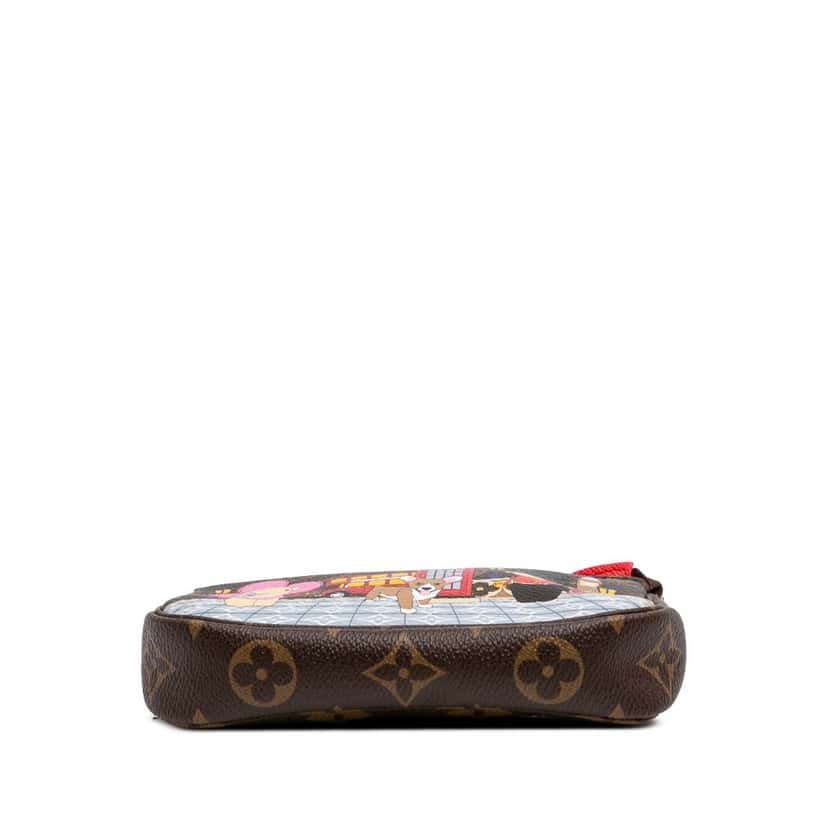 Louis Vuitton Monogram Vivienne in London Mini Pochette Accessoires Brown Canvas Good condition - Inside View