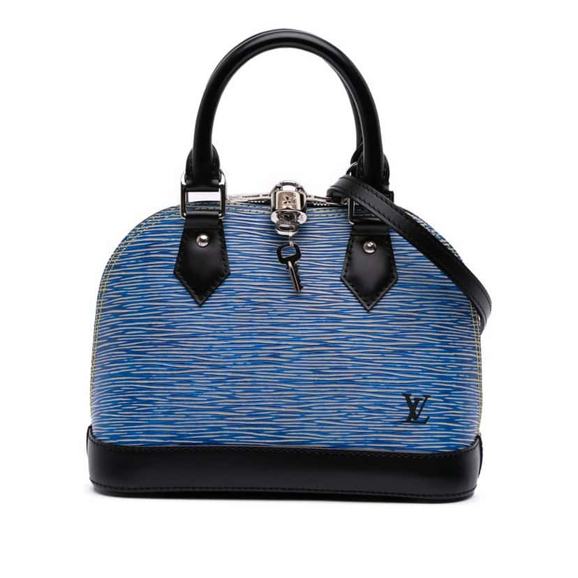 Louis Vuitton Epi Denim Alma BB Blue Leather Good condition - Front View