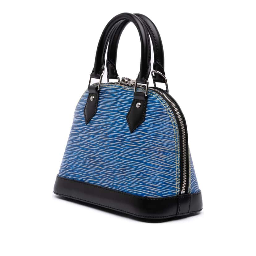 Louis Vuitton Epi Denim Alma BB Blue Leather Good condition - Back View
