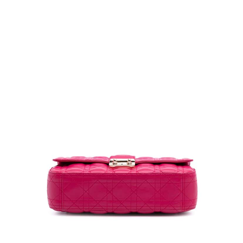 Dior Medium Lambskin Cannage Miss Dior Flap Pink Leather Good condition - Inside View