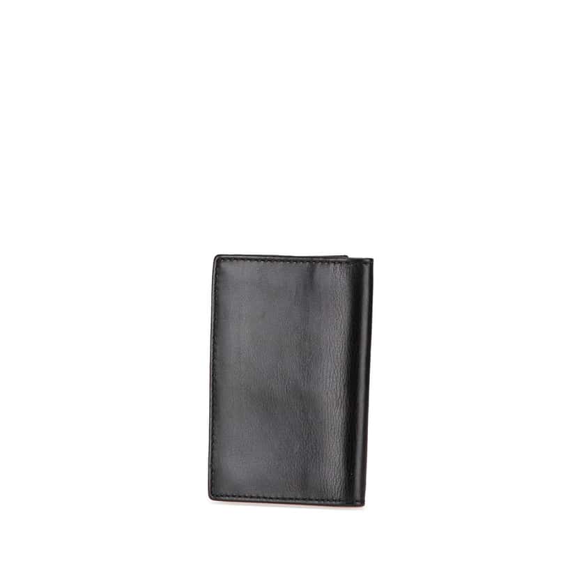 Chanel CC Calfskin Bifold Card Holder Black Leather Good condition - Back View
