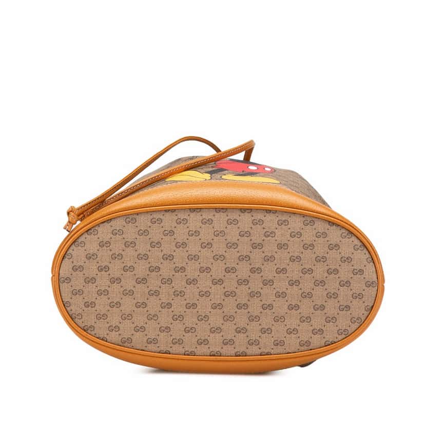 Gucci Micro GG Supreme Mickey Mouse Bucket Bag Brown Canvas Good condition - Inside View