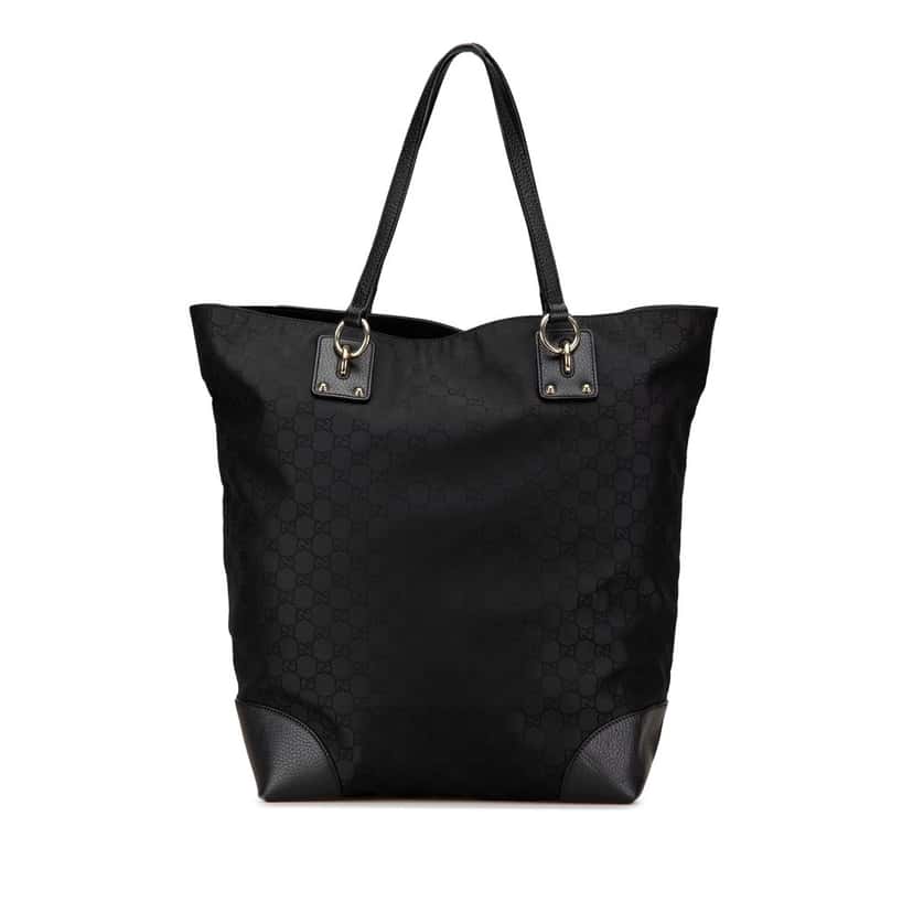 Gucci GG Nylon Charm Tote Black Good condition - Front View