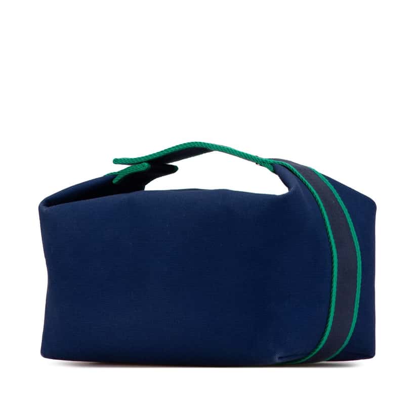 Hermès Large Toile Bride A Brac Blue Canvas Good condition - Back View