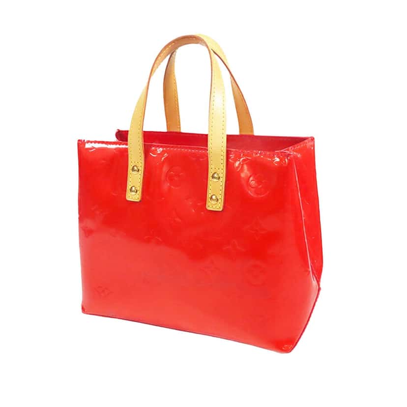 Louis Vuitton Monogram Vernis Reade PM Red Leather Good condition - Back View