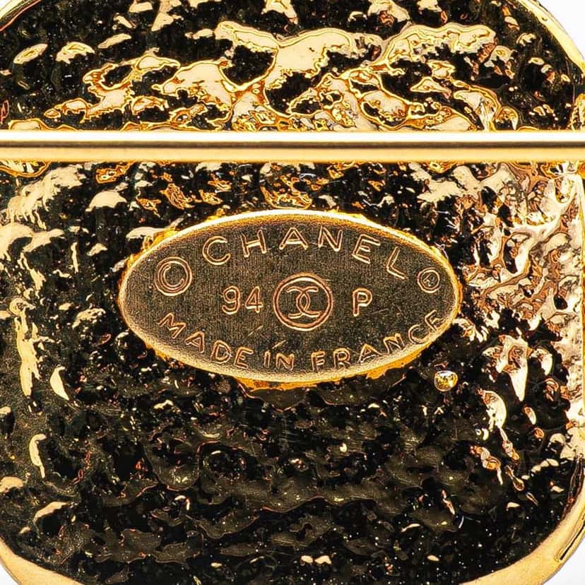 Chanel Gold Plated Triple CC Brooch Gold Metal Good condition - Inside View