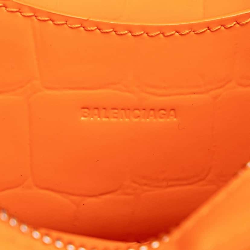 Balenciaga Mini Croc Embossed Calfskin Neo Classic City Orange Leather Good condition - Box View