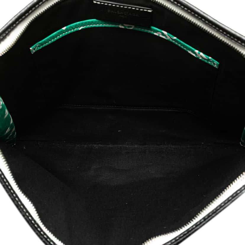 Balenciaga Lambskin Bazar Paris City Arena Clutch Blue Leather Good condition - Model View