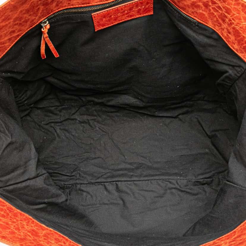 Balenciaga Chevre Motocross Classic Shopper Tote Orange Leather Good condition - Model View