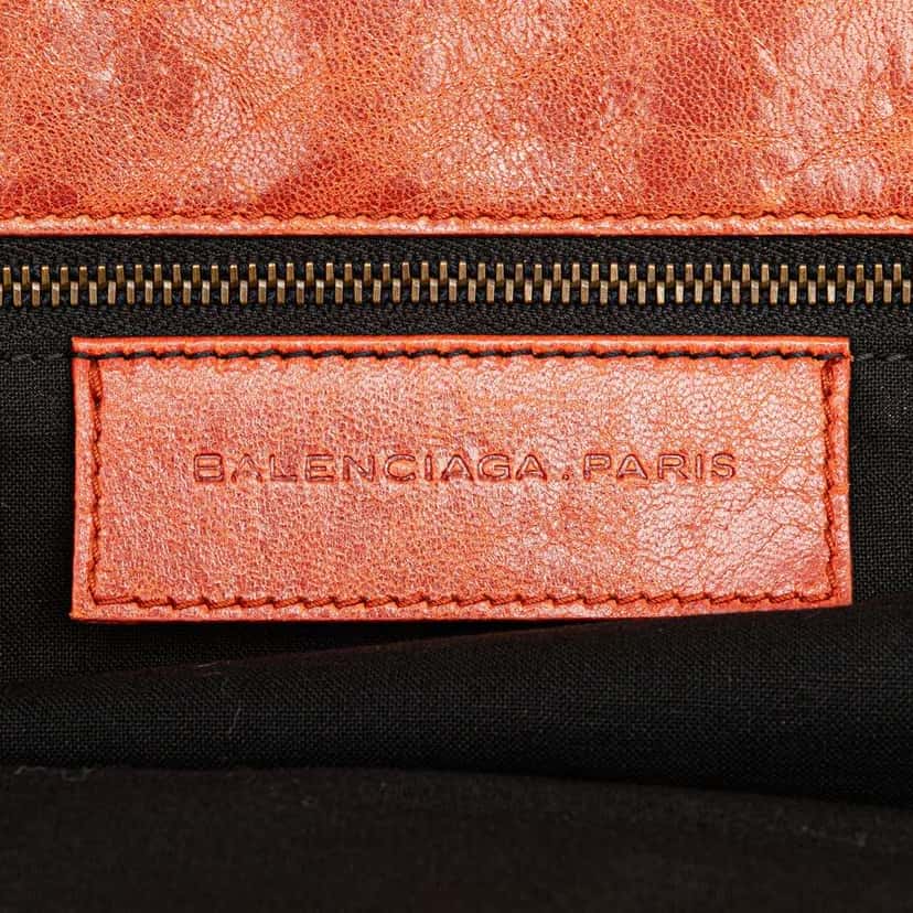 Balenciaga Chevre Motocross Classic Shopper Tote Orange Leather Good condition - Box View