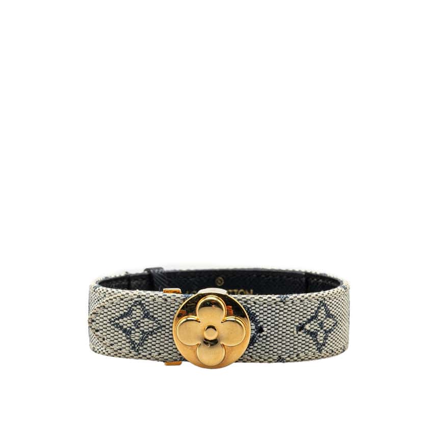 Louis Vuitton Monogram Mini Lin Wish Bracelet Grey Canvas Good condition - Front View