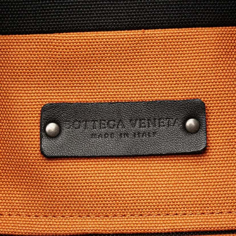 Bottega Veneta Canvas Drawstring Backpack Orange Canvas Good condition - Box View