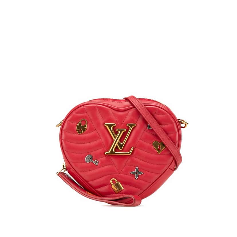 Louis Vuitton Calfskin Embellished New Wave Love Lock Crossbody Red Leather Good condition - Front View