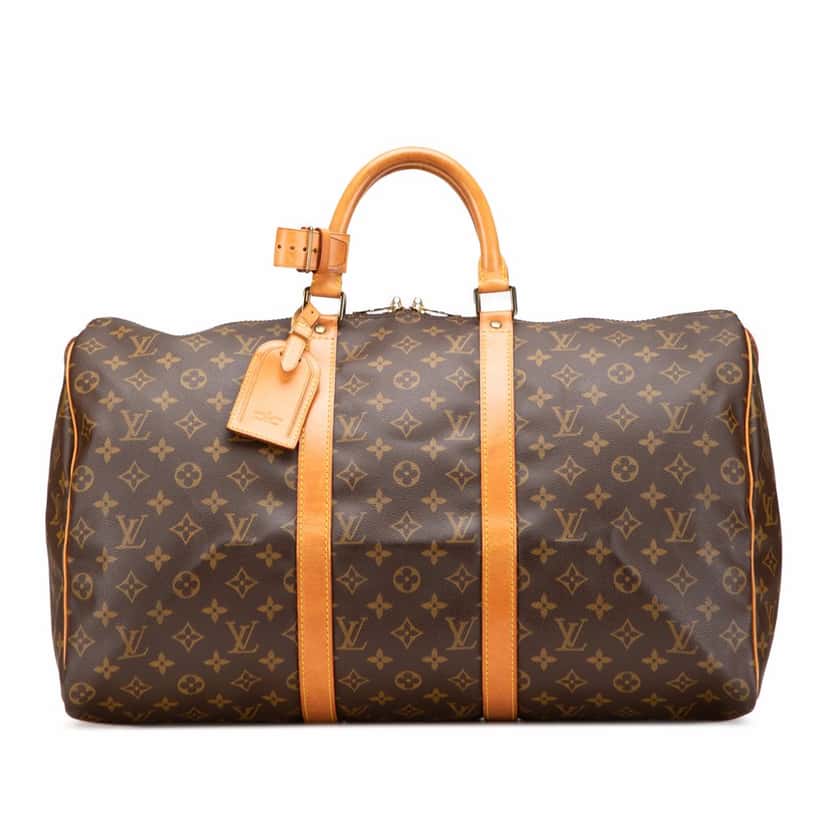 Louis Vuitton Monogram Keepall 50 Brown Canvas Good condition - Front View