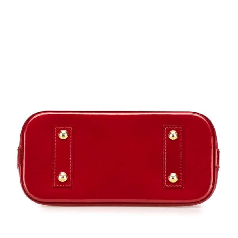 Louis Vuitton Monogram Vernis Alma BB Red Leather Good condition - Inside View