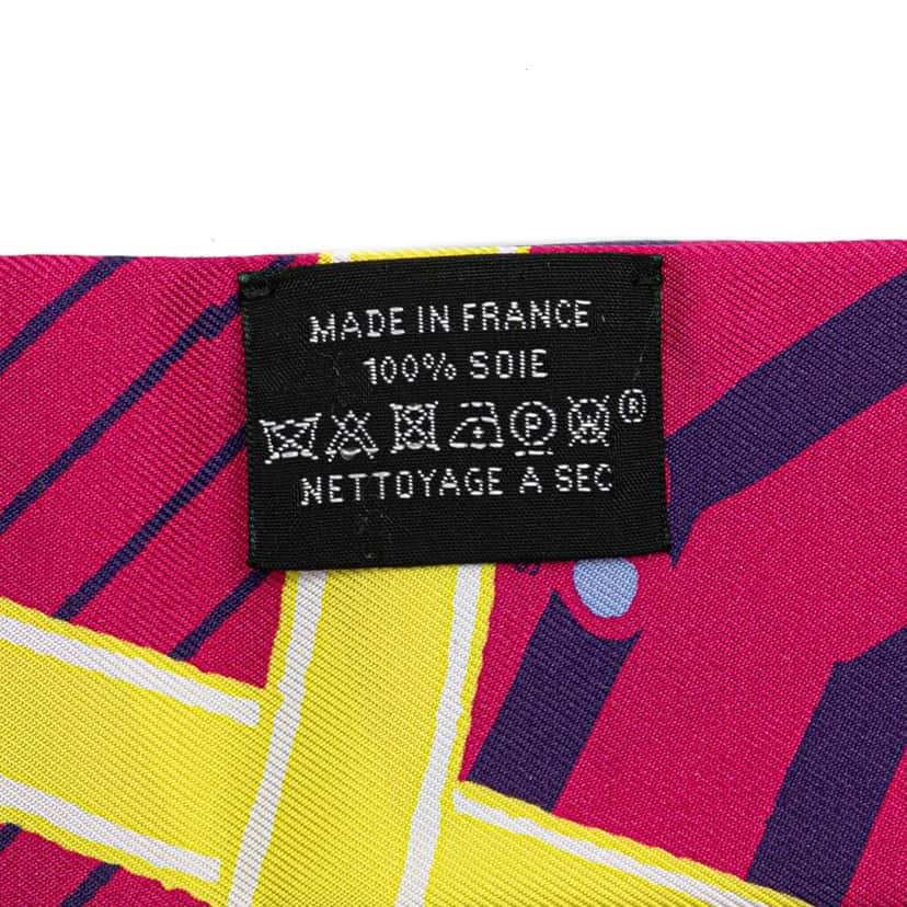 Hermès Jeu de Soie Uniforme Twilly Scarf Pink Silk Very good condition - Inside View