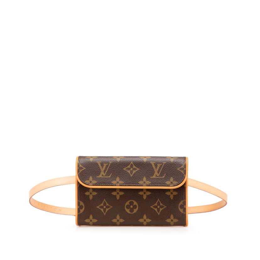 Louis Vuitton Monogram Pochette Florentine Brown Canvas Good condition - Front View