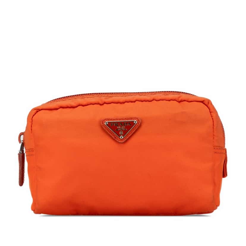 Prada Tessuto Pouch Orange Good condition - Front View
