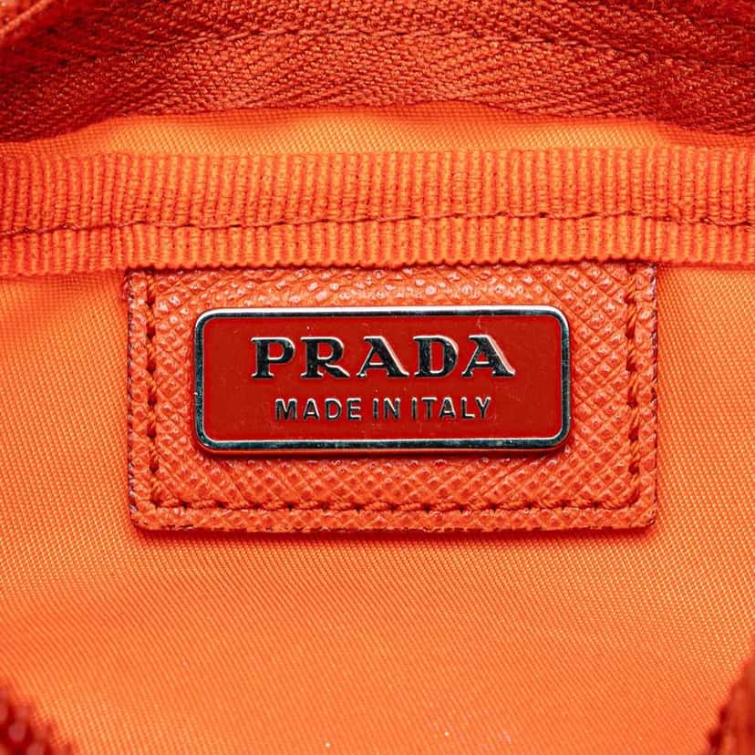 Prada Tessuto Pouch Orange Good condition - Box View