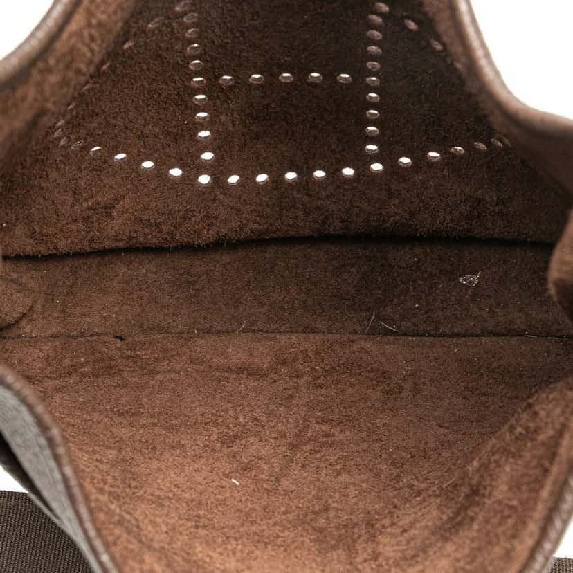 Hermès Clemence Evelyne III PM Brown Leather Good condition - Model View