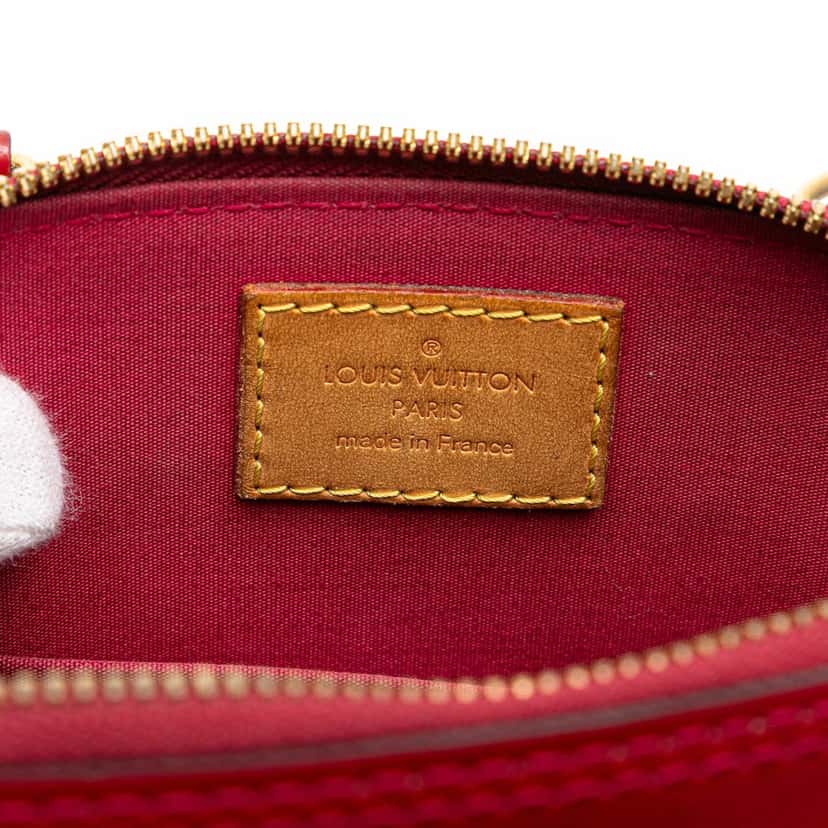 Louis Vuitton Monogram Vernis Alma BB Red Leather Good condition - Box View