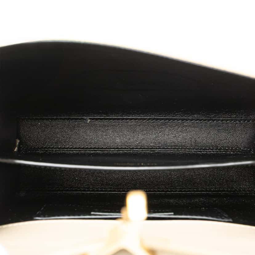 Saint Laurent Mini Suede and Calfskin Cassandra Top Handle Bag Brown Leather Good condition - Model View