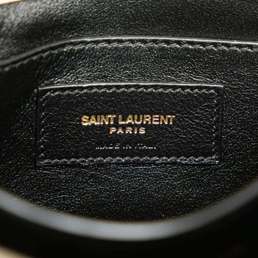 Saint Laurent Mini Suede and Calfskin Cassandra Top Handle Bag Brown Leather Good condition - Box View