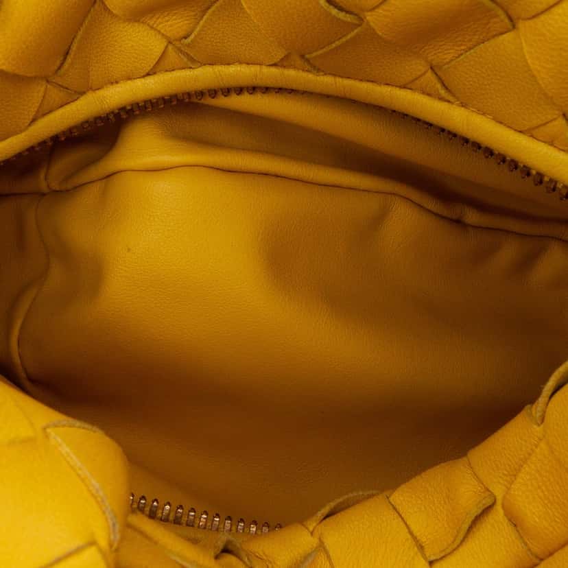 Bottega Veneta Mini Nappa Intrecciato Jodie Yellow Leather Good condition - Model View