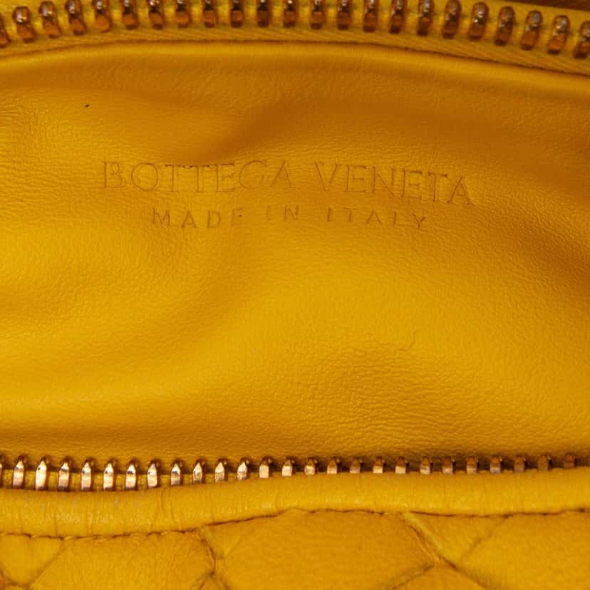 Bottega Veneta Mini Nappa Intrecciato Jodie Yellow Leather Good condition - Box View
