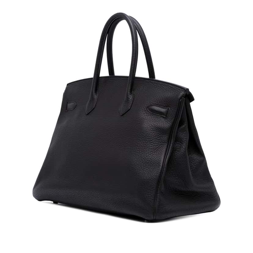 Hermès Togo Birkin Retourne 35 Black Leather Good condition - Back View